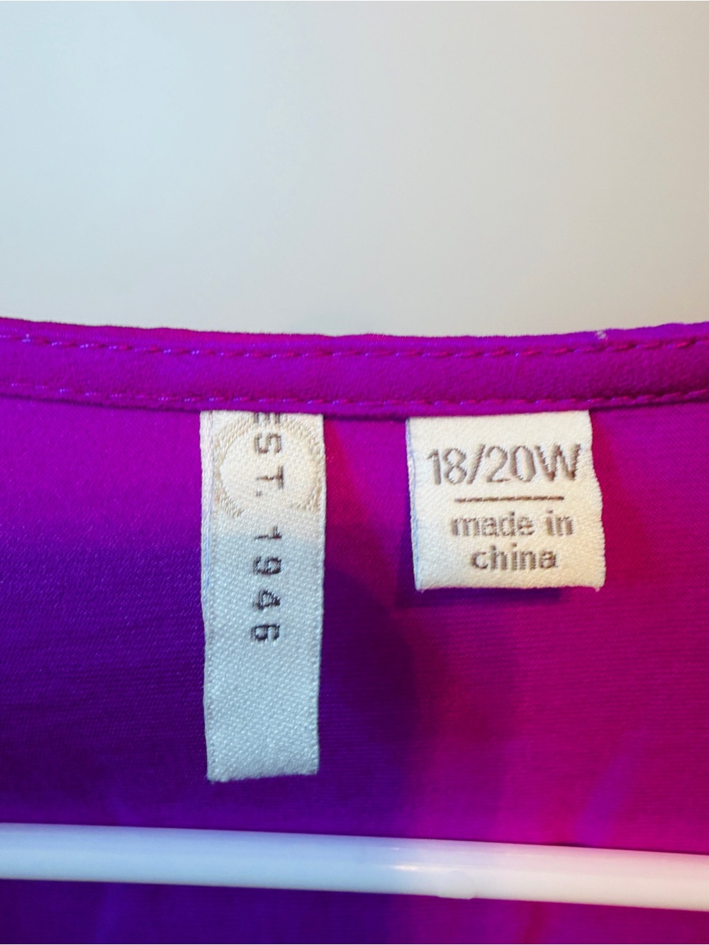 Cato Magenta V-Neck Button-Front Blouse with Ruffle Sleeves - Picture 4 of 5